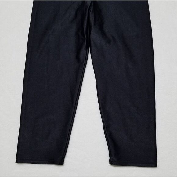 Vintage 1980s Black Aerobics Cropped Tights Leggings High Rise Bodysuit Set Med - Picture 12 of 14